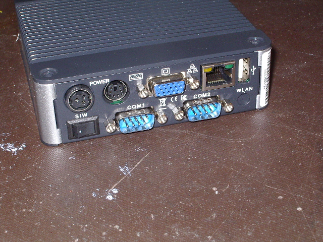 Rear panel of the eBox-3300 Rear panel of the eBox-3300