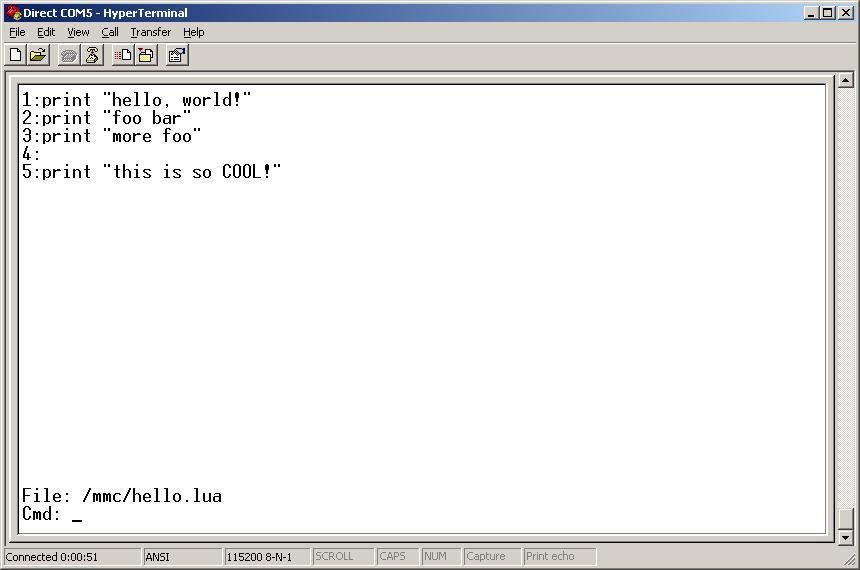 The editor showing a Hello program The editor showing a Hello program
