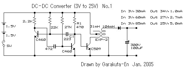 試作したDC-DCコンバータの回路図