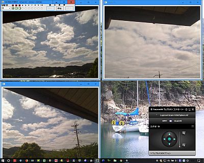 図1:3画面同時動画表示が出来た! <click>→図2:見栄えは良くないが...