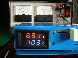 図7:親電源併用による実用試験 <click>→図8:仮負荷抵抗(6.3Ω)